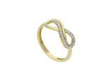 Eternity k9 gold ring with white zirkons (S214019)